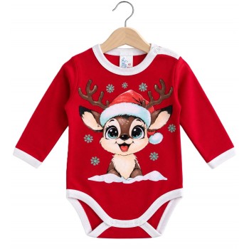 Бебешко коледено боди "Christmas Reindeer" 62-80 см