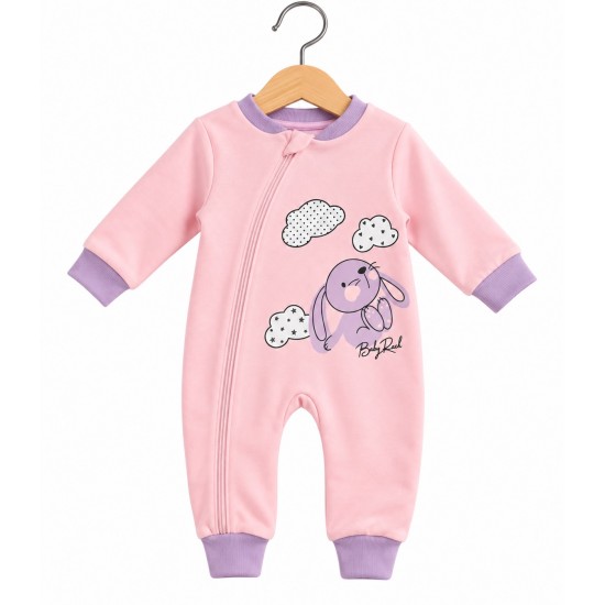 Бебешки гащеризон с ЦИП „Cute bunny“ 62-86 см - розов цвят Бебешки гащеризон с ЦИП „Cute bunny“ 62-86 см - розов цвят - Гащеризони за момичета