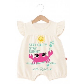 Бебешки гащеризон за момичета STAY SUNNY 62-80 см цвят екрю