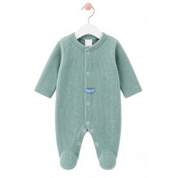 Плътно гащеризонче от фина релефна материя 56-68см цвят мента  Гащеризони за момичета