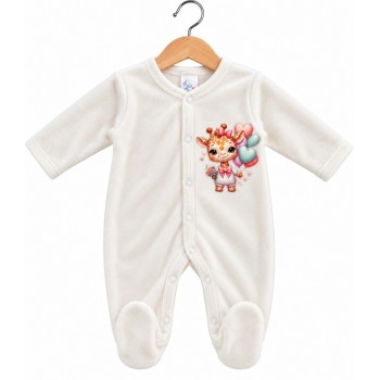 Плюшено гащеризонче „Cute little giraffe“ 56-74 см - Гащеризони за момичета