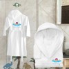 Детски халат с име на Вашето дете Плувец  1-12 г. и S/M и L/XL - Детски халати за баня