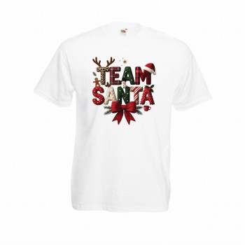 Коледни персонализирани тениски за цялото семейство „Team SANTA“ - Коледни артикули