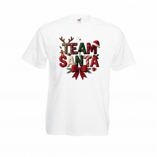 Коледни персонализирани тениски за цялото семейство „Team SANTA“ - Коледни артикули