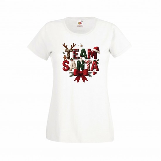 Коледни персонализирани тениски за цялото семейство „Team SANTA“ - Коледни артикули