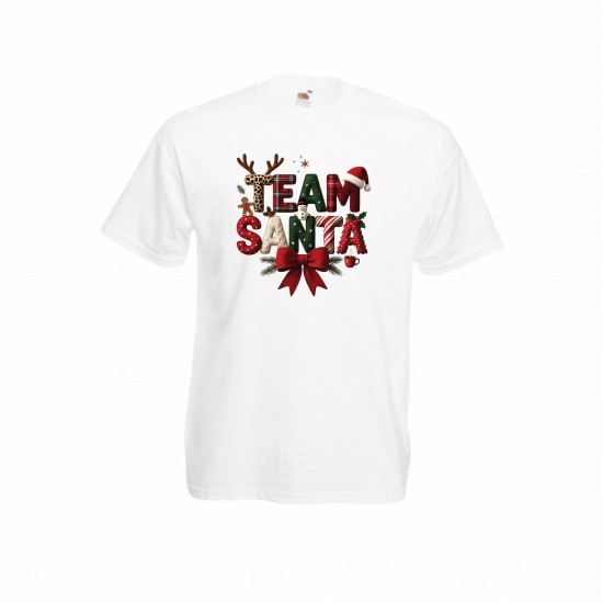 Коледни персонализирани тениски за цялото семейство „Team SANTA“ - Коледни артикули