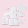 Baby Dji комплект с халат за кръщене в  розов цвят