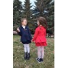 Детски комплект от 2 части с Елегантно сако и пола  98-128 см тъмносин цвят Комплекти