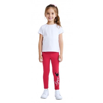 Детски памучен клин Mini love 104-116 см. цвят малина